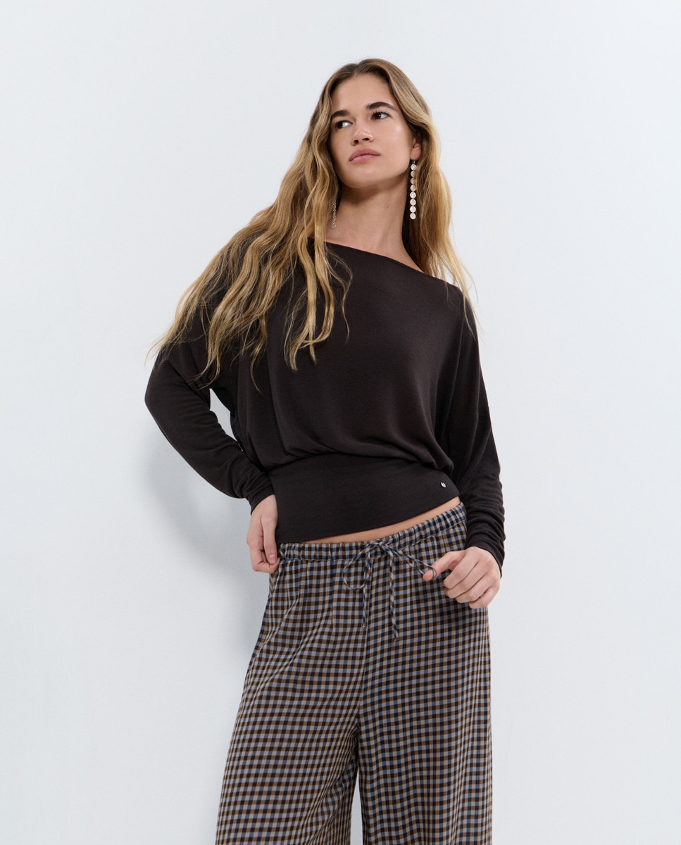 Brownie - Camiseta de mujer de manga larga entallada.