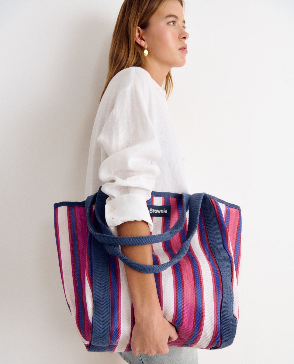Bolso de hombro de mujer tipo shopper - Brownie - Fucsia Fucsia-2
