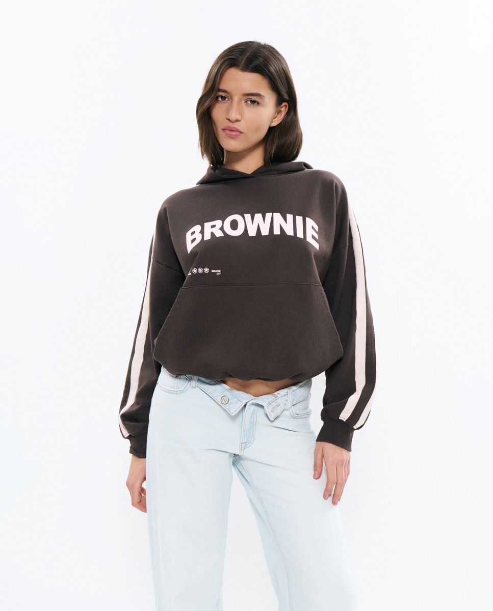 Brownie - Sudadera de mujer con logo y bandas.