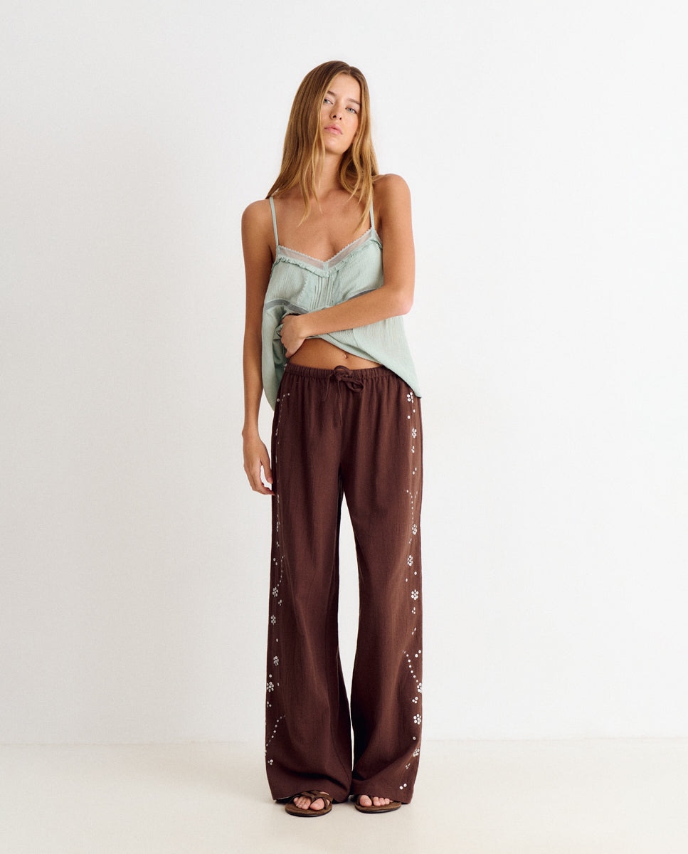 Top de mujer lencero de tirantes - Brownie - Turquesa Turquesa-3