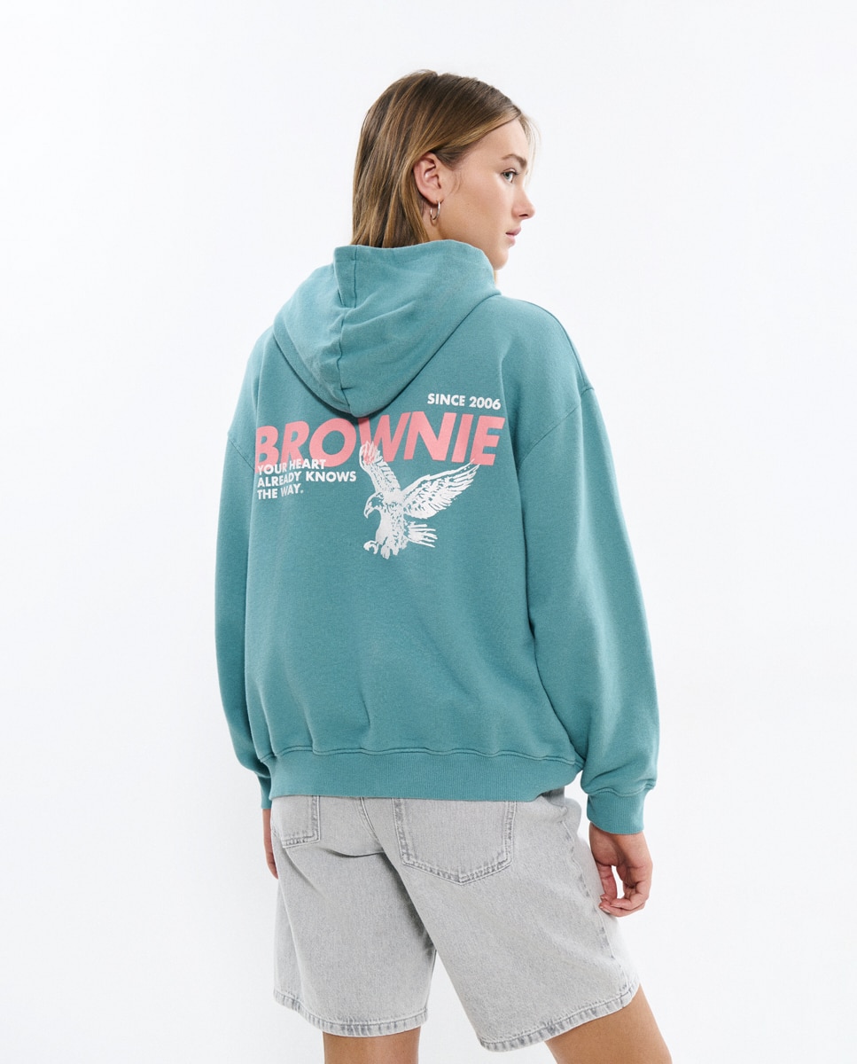Brownie - Sudadera de mujer con logo y águila.