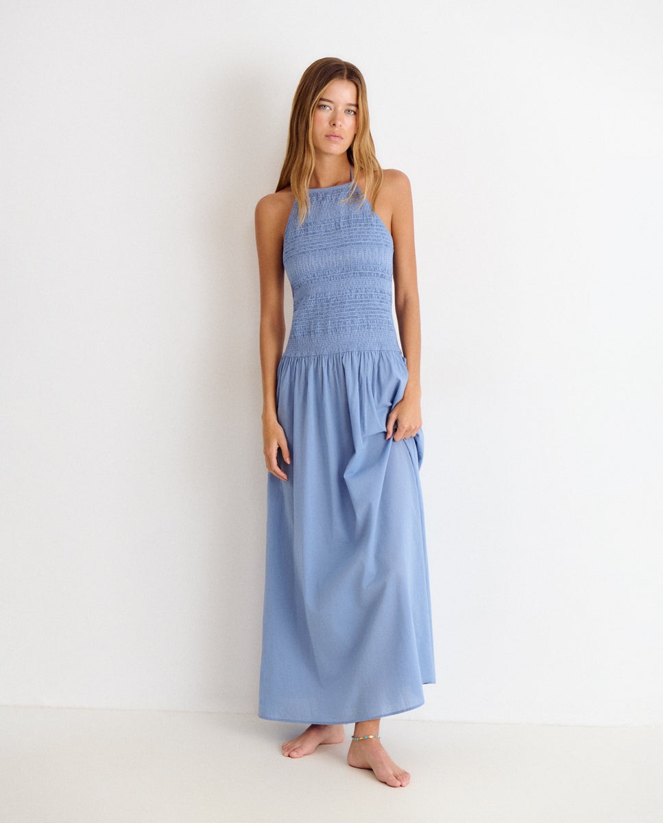 Brownie - Vestido largo con smock.