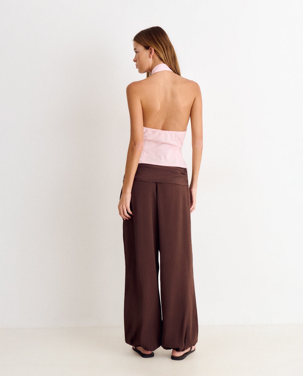 Top de mujer con espejos y cuello halter - Brownie - Rosa Rosa-2