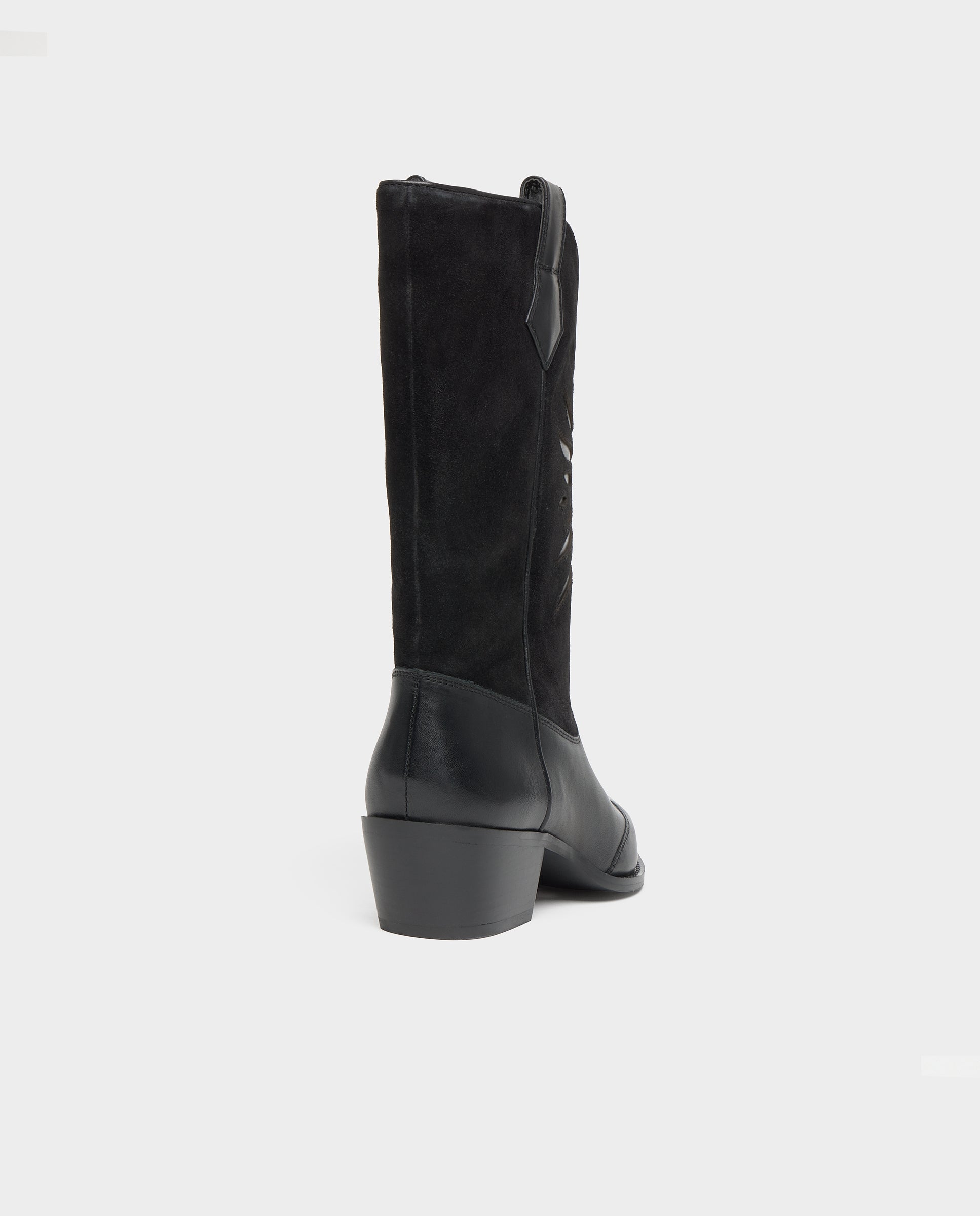 Botas de mujer estilo cowboy - Brownie - Negro Negro-4