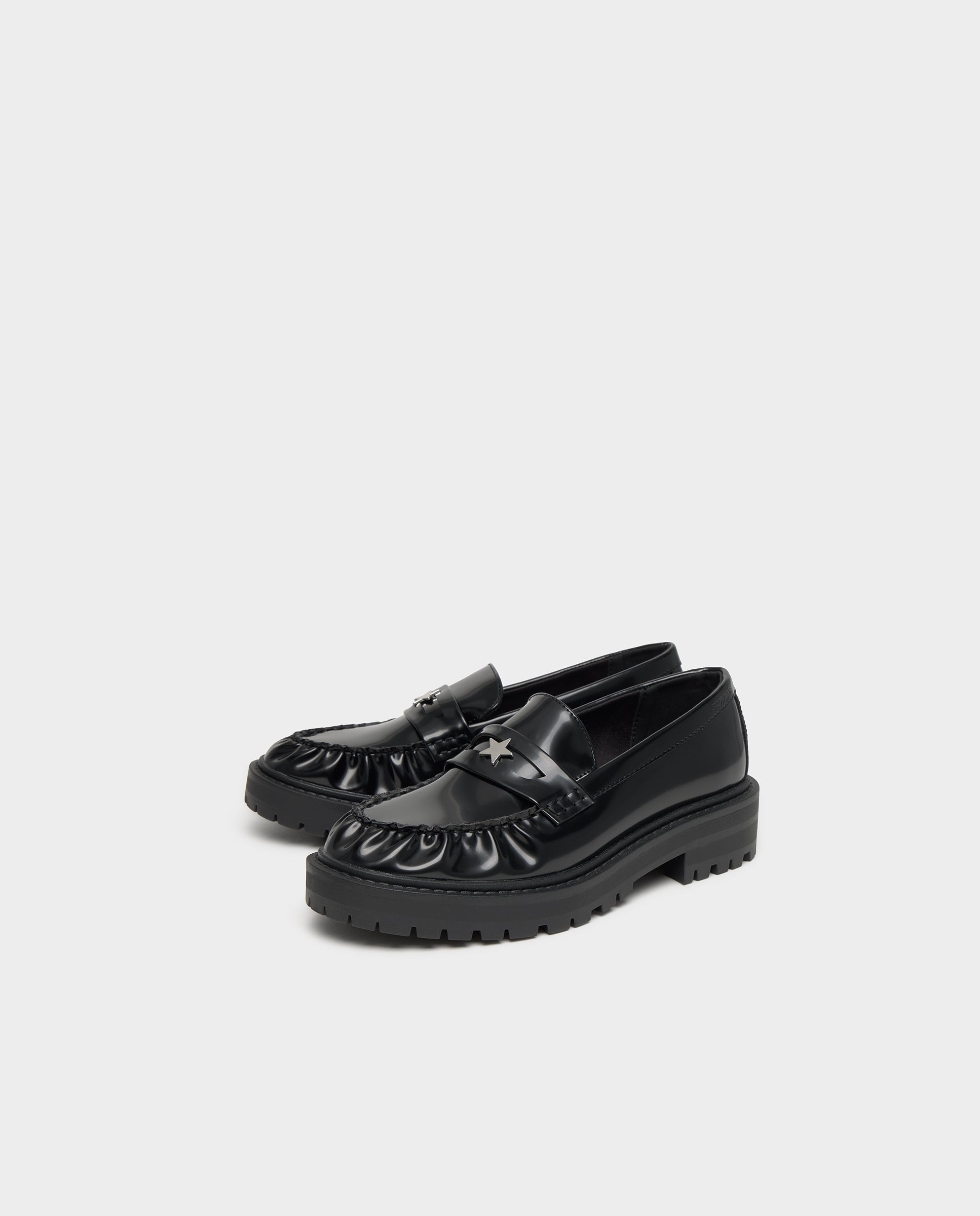 Mocasines de mujer con estrella - Brownie - Negro Negro-4