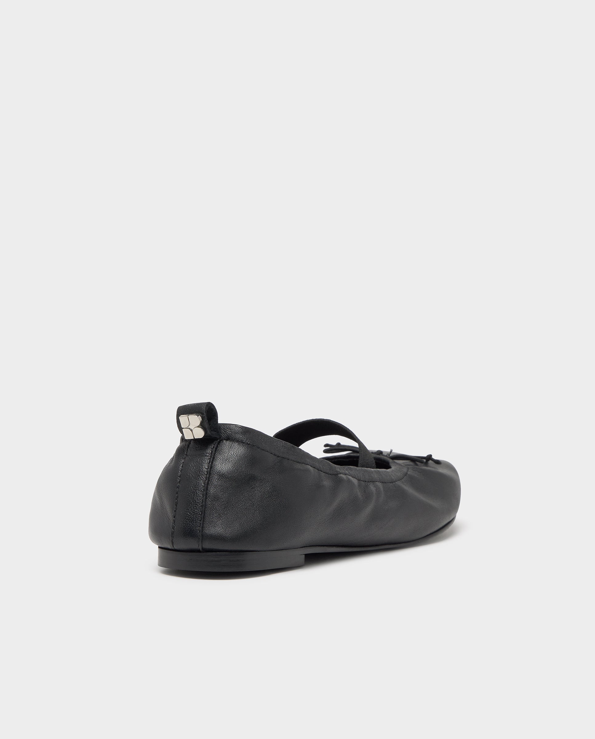 Bailarina de mujer de piel con tira - Brownie - Negro Negro-4