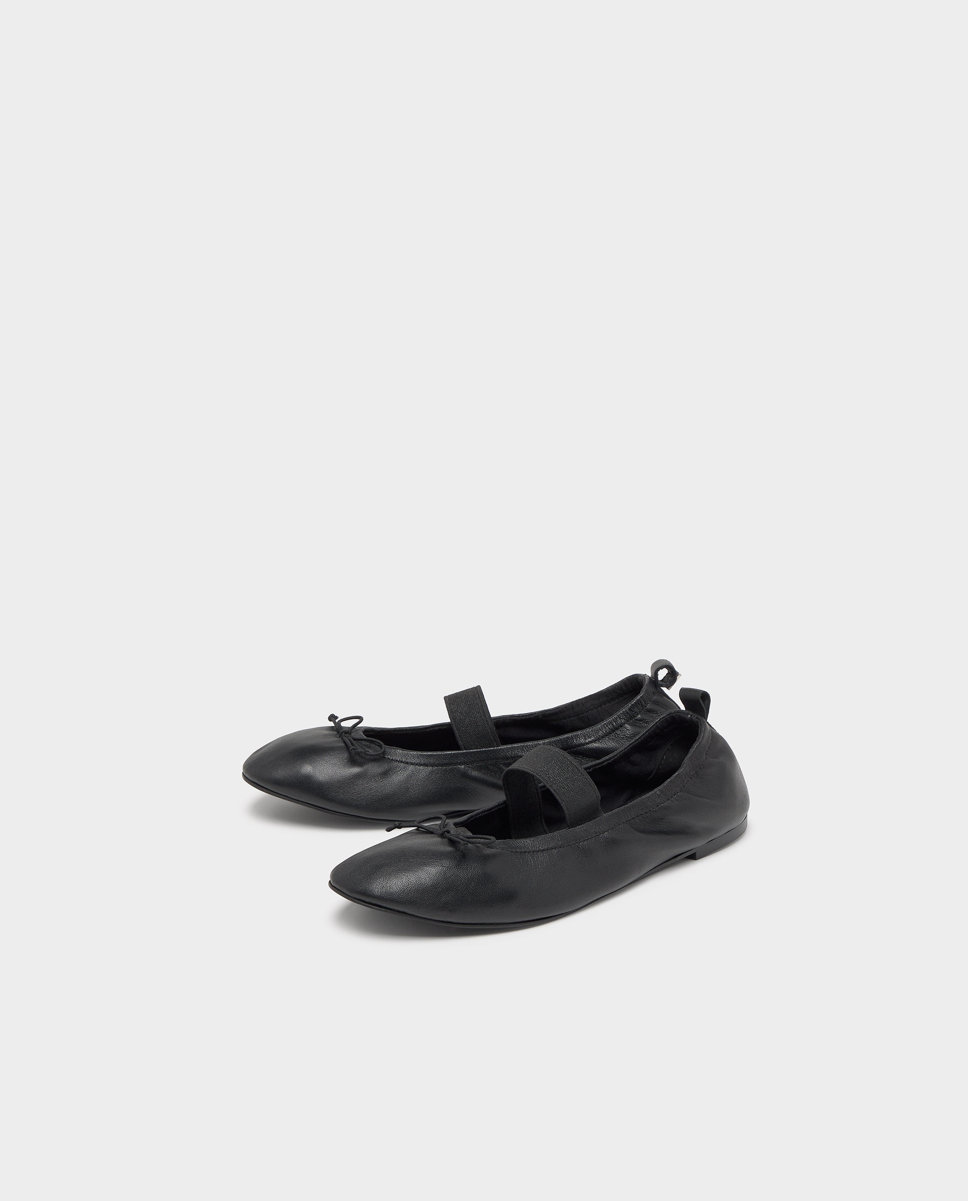 Bailarina de mujer de piel con tira - Brownie - Negro Negro-5