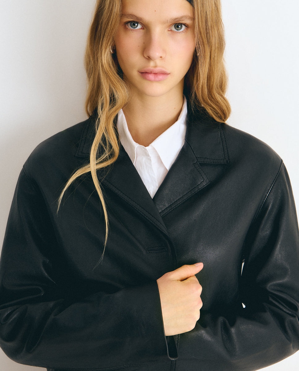 Americana de mujer de piel - Brownie - Negro Negro-4
