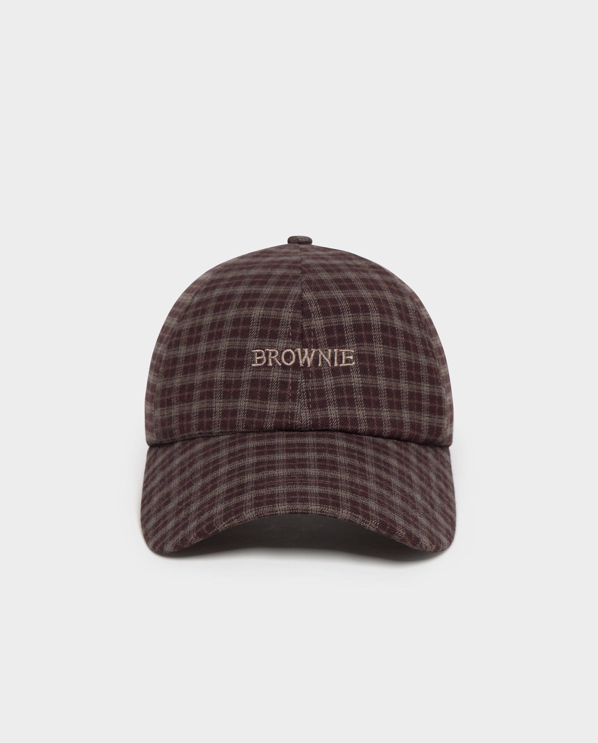 Imagen 0 de Gorra de mujer de cuadros con logo Granate