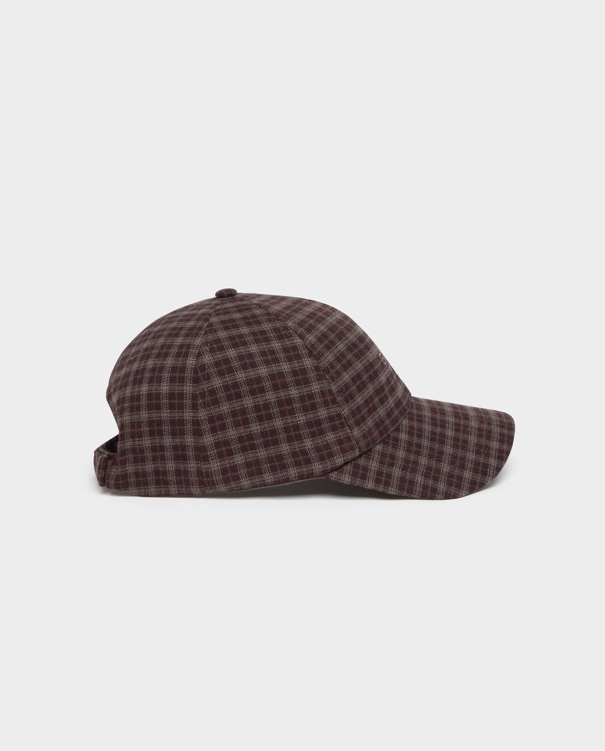 Gorra de mujer de cuadros con logo - Brownie - Granate Granate-5