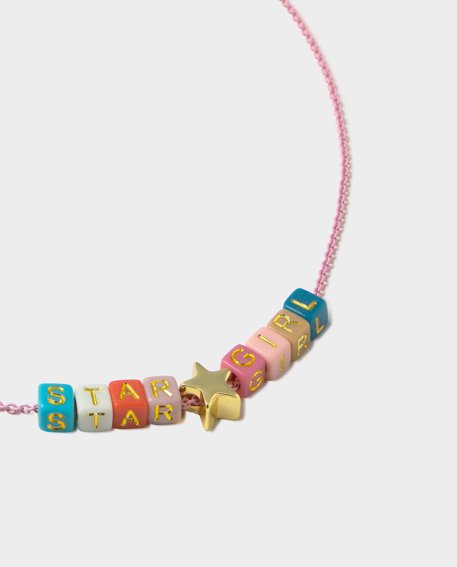 Imagen 2 de Collar de dados con letras - Brownie - Rosa Rosa