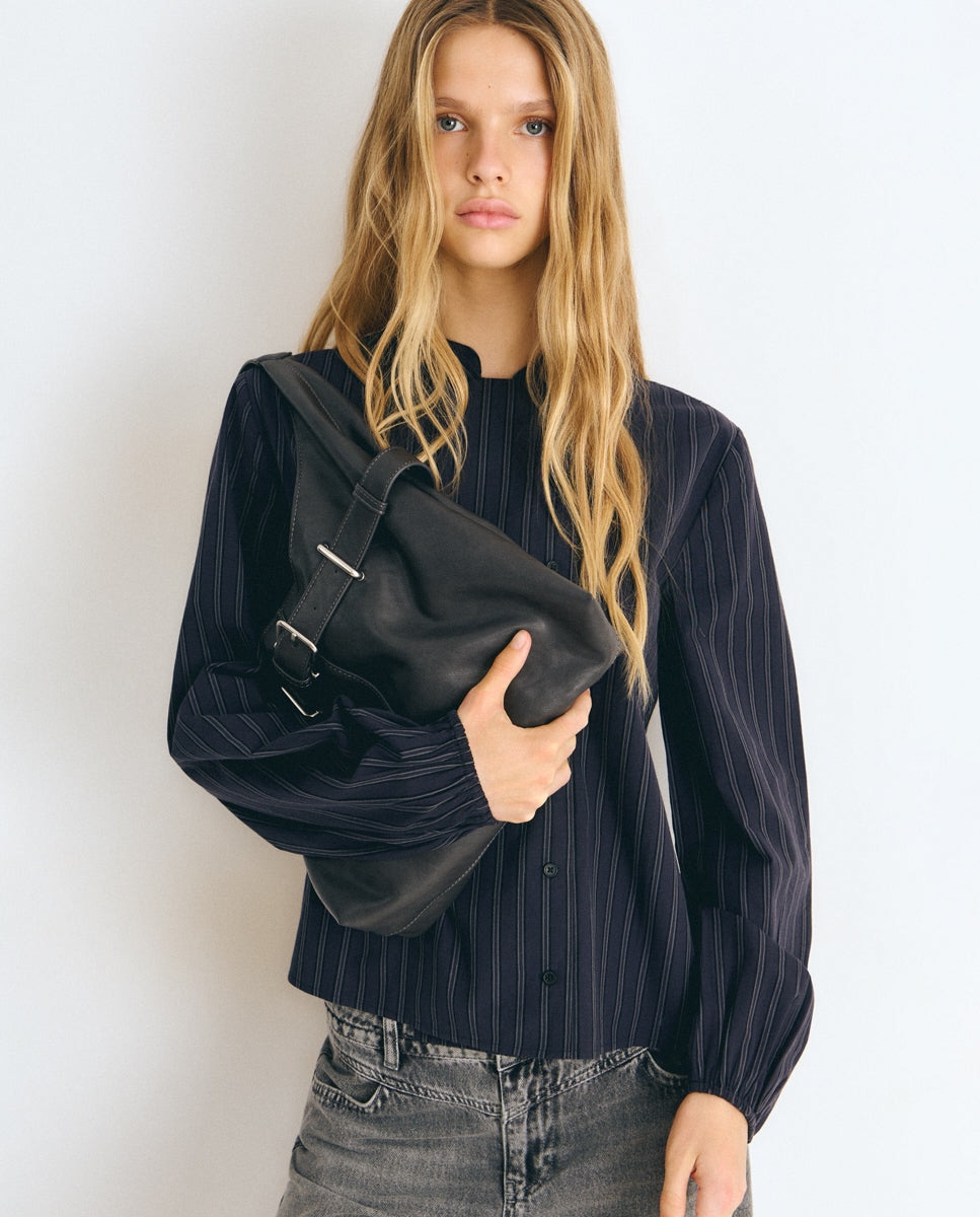 Bolso de hombro de mujer con hebilla - Brownie - Antracita Antracita-3