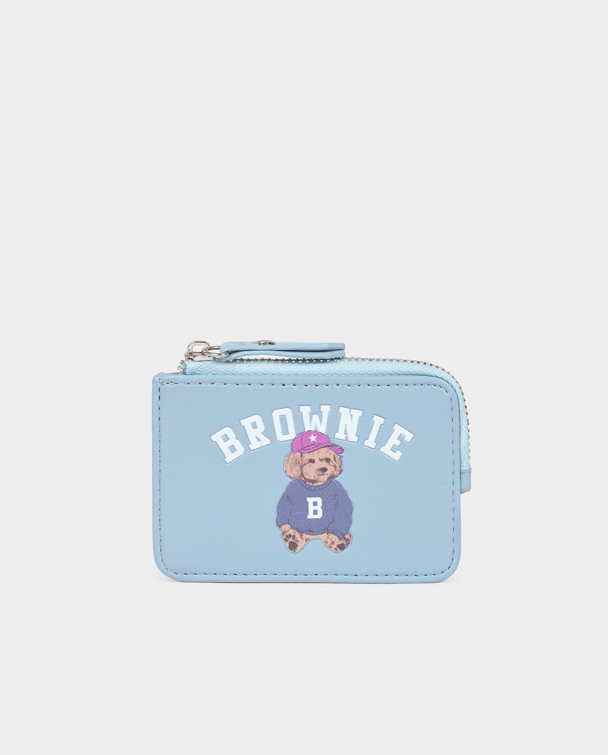 Imagen 0 de Tarjetero de mujer con logo y perritos Azul
