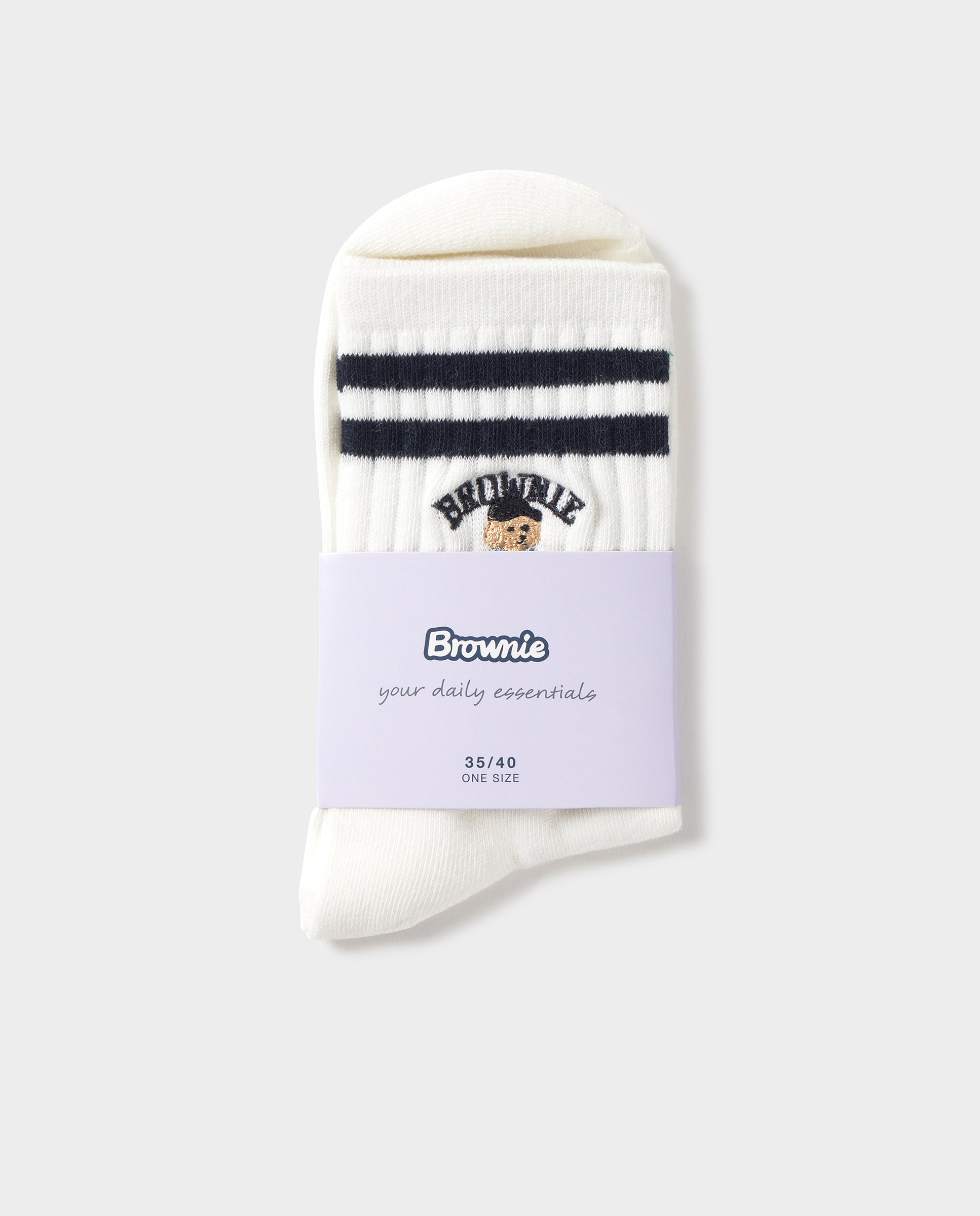 Imagen 0 de Calcetines altos de mujer con perrito Crudo
