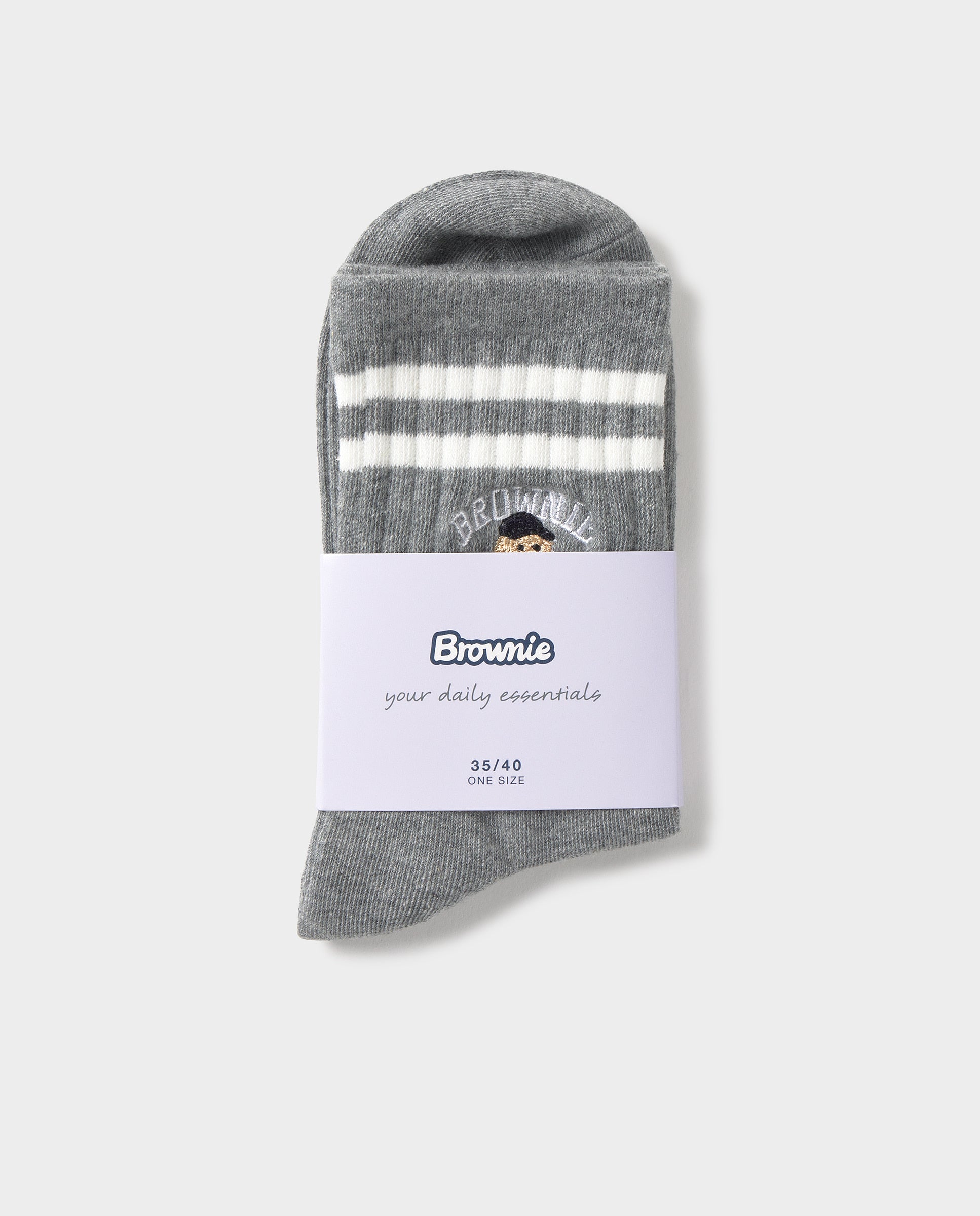 Imagen 0 de Calcetines altos de mujer con perrito Gris