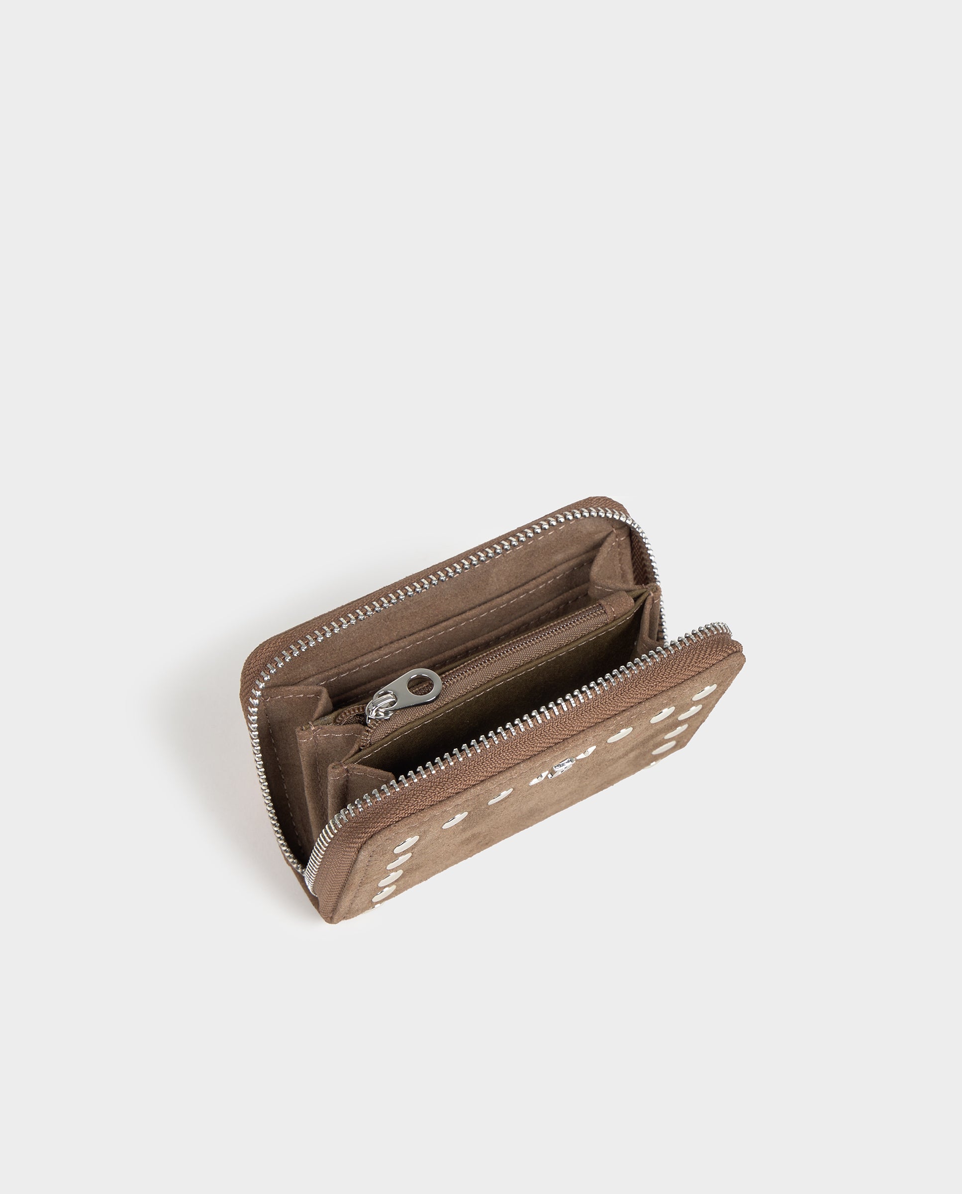 Monedero de mujer de cuero con tachas - Brownie - Topo Topo-2