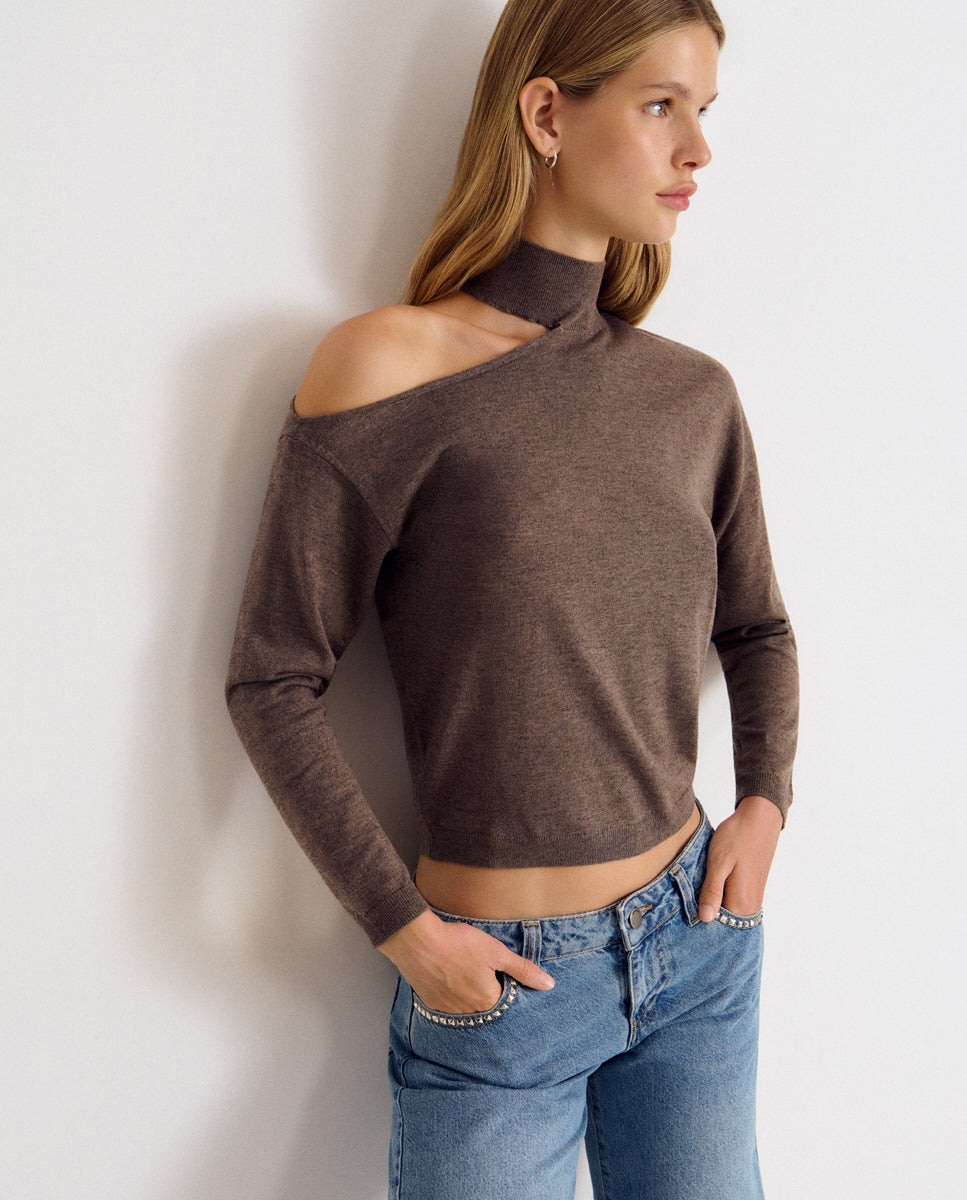 Jersey de mujer con detalle de cut-out - Brownie - Piedra Piedra-1