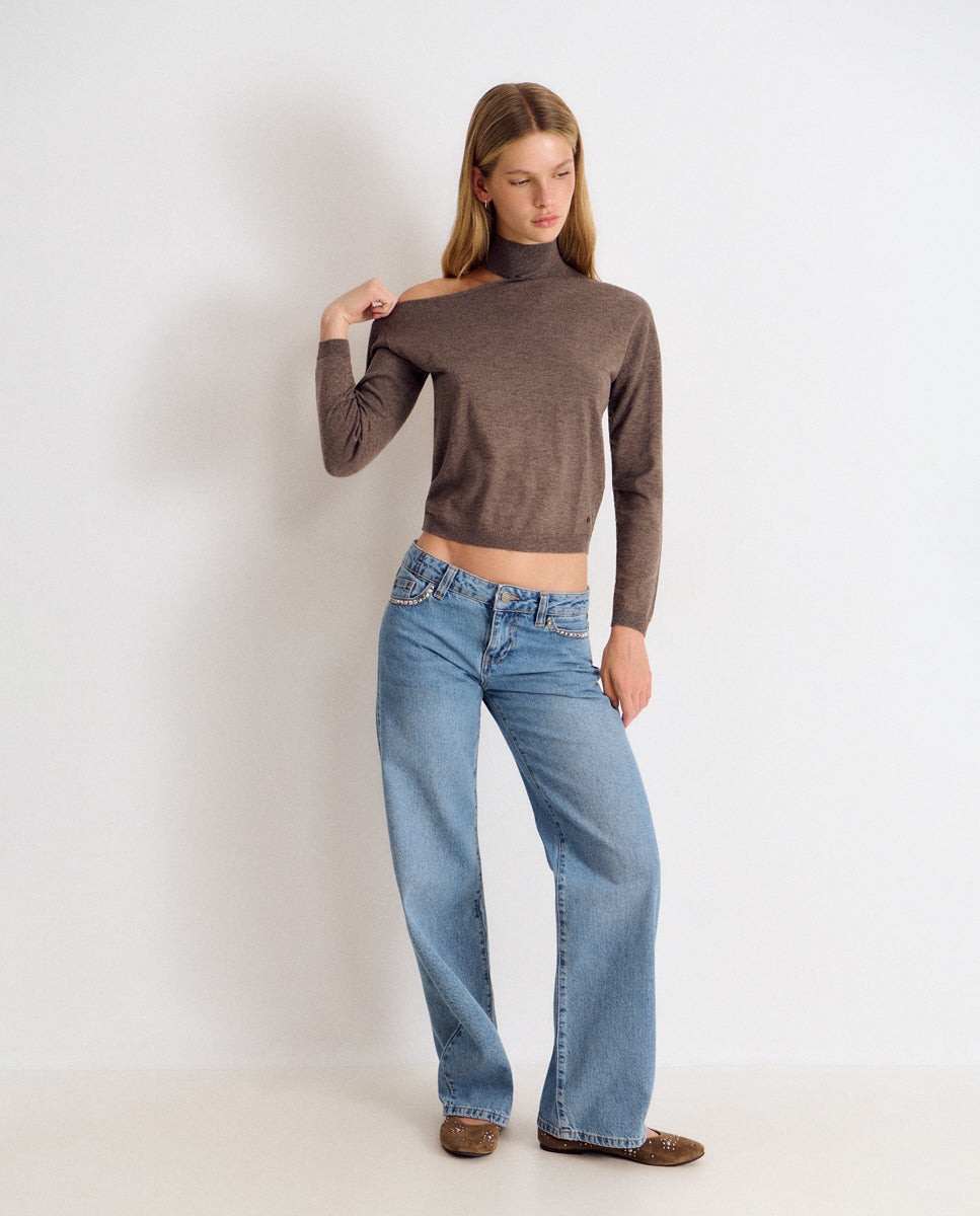 Jersey de mujer con detalle de cut-out - Brownie - Piedra Piedra-4