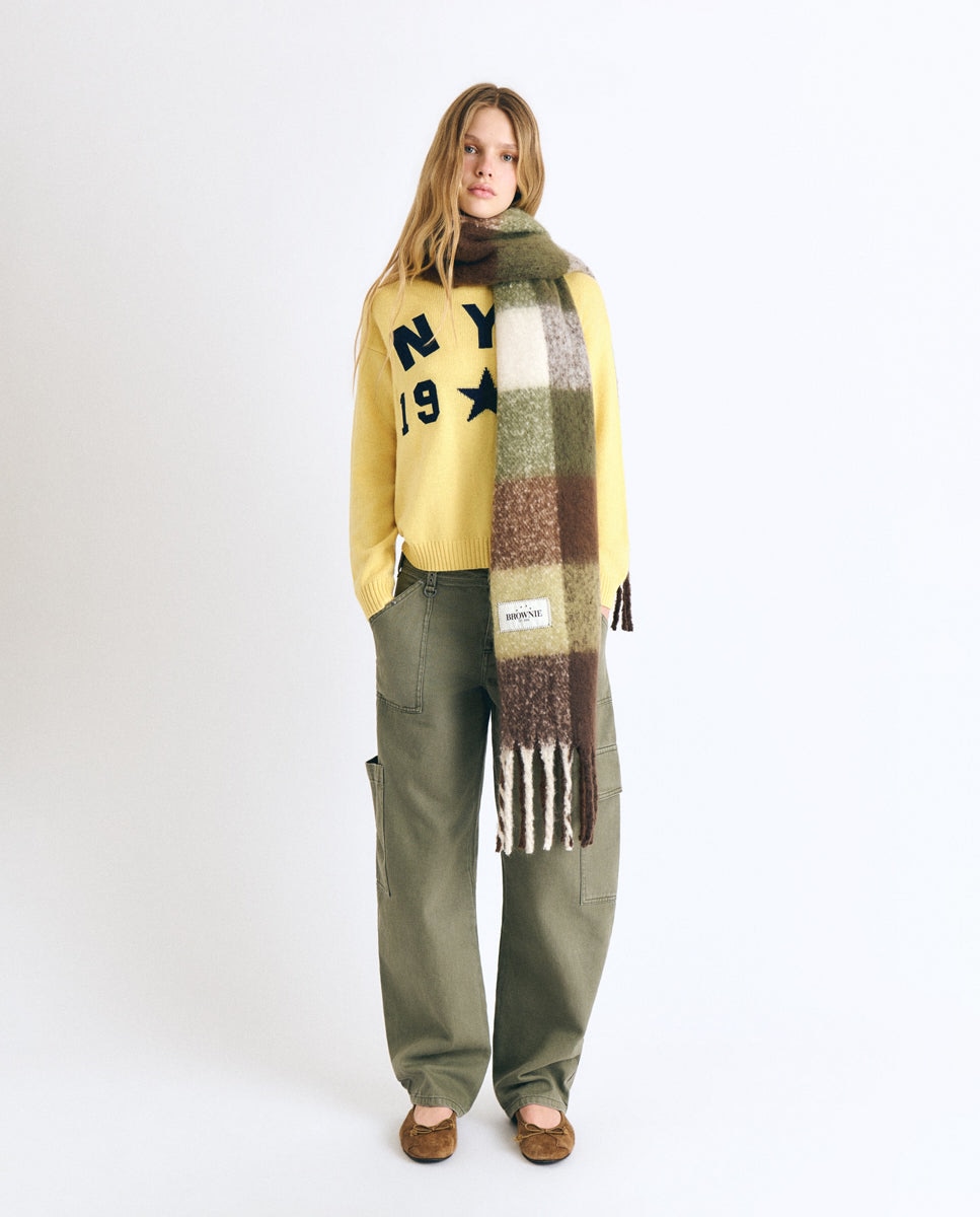 Imagen 1 de Bufanda de mujer gruesa estampada Verde