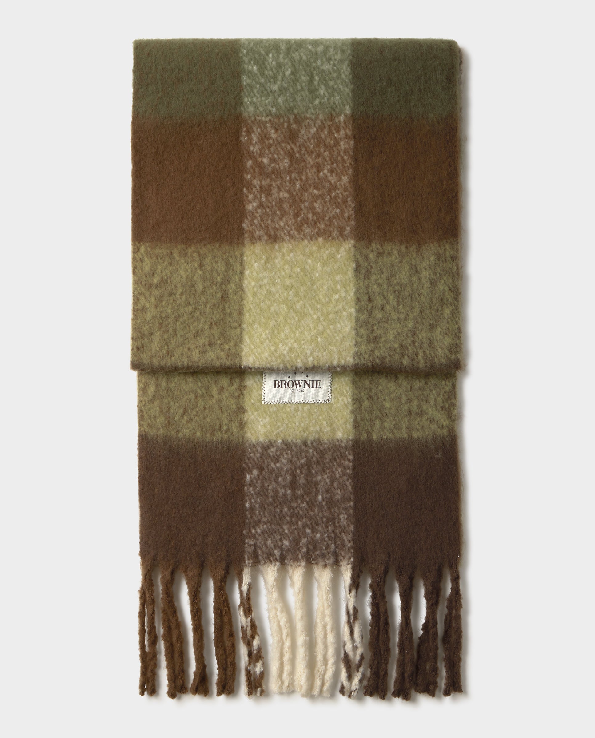 Imagen 3 de Bufanda de mujer gruesa estampada - Brownie - Verde Verde