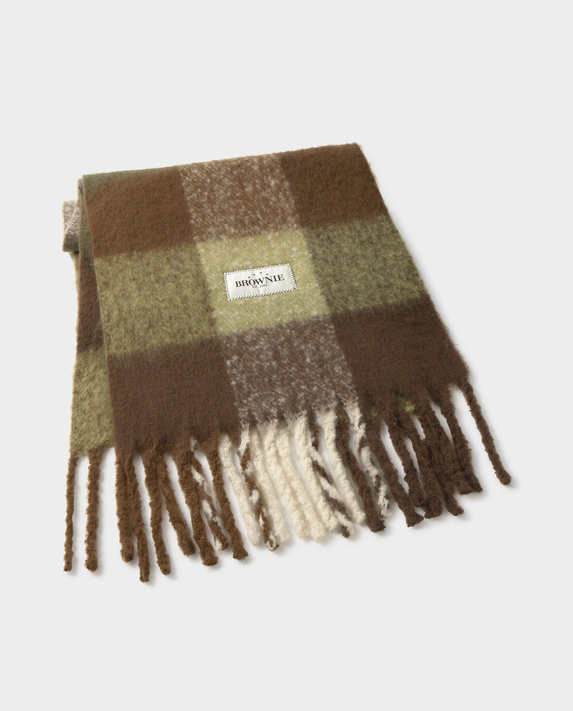 Imagen 5 de Bufanda de mujer gruesa estampada - Brownie - Verde Verde