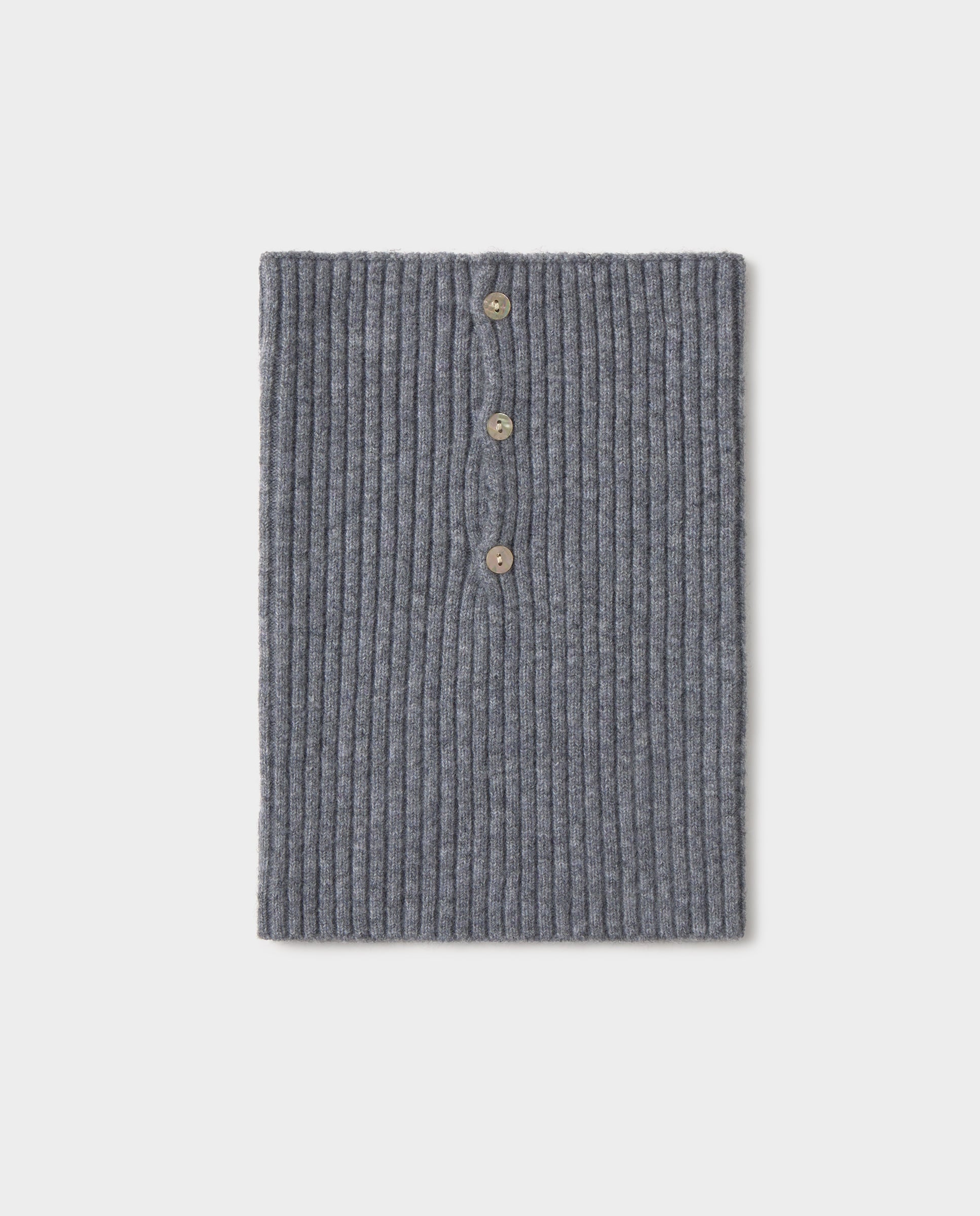 Imagen 3 de Cuello de mujer de punto de canalé - Brownie - Gris Gris