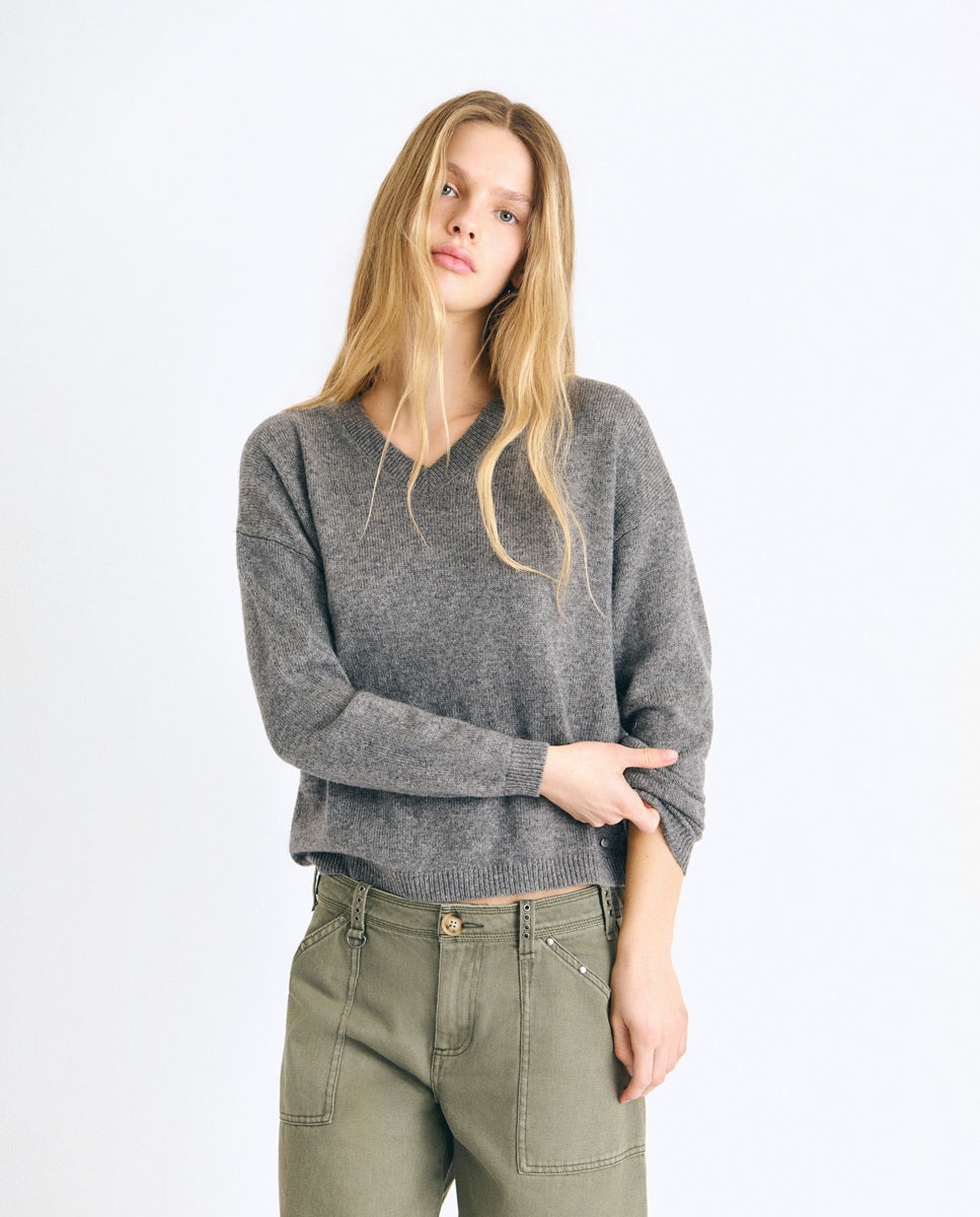 Imagen 1 de Jersey de mujer de punto básico Gris