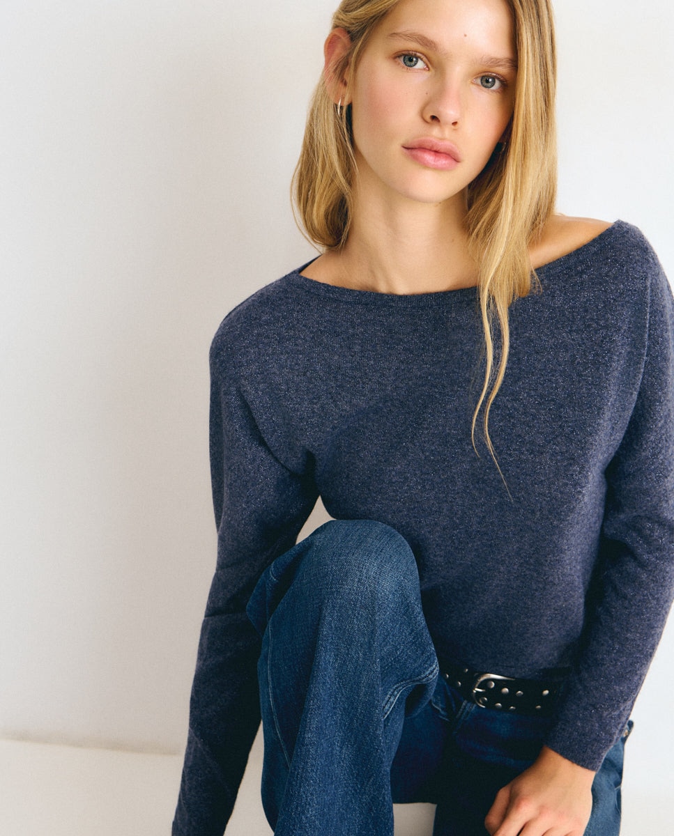 Jersey de mujer de manga larga - Brownie - Azul Azul-4