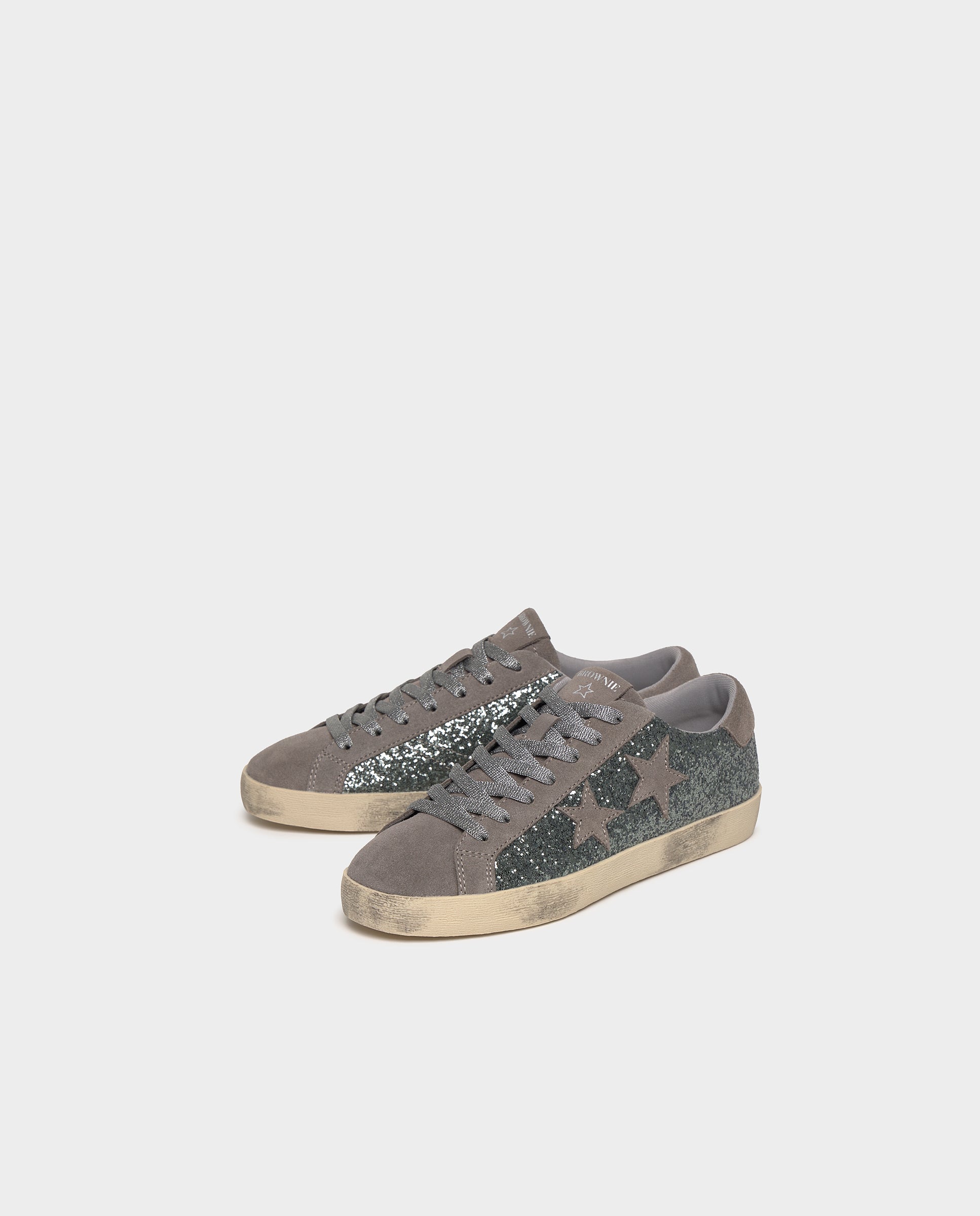 Imagen 4 de Zapatillas de mujer con estrellas - Brownie - Gris Gris