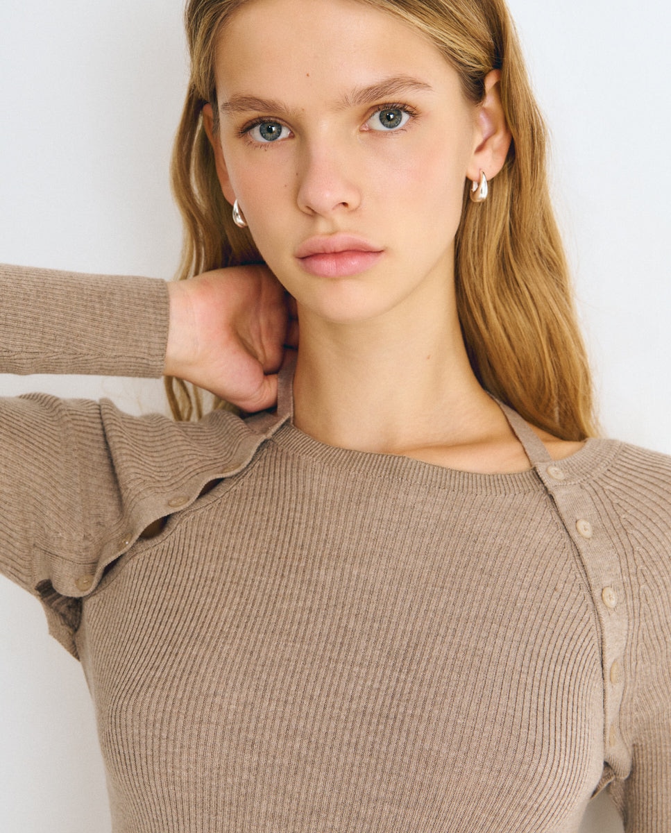Jersey de mujer estilo doble con botones - Brownie - Arena Arena-4