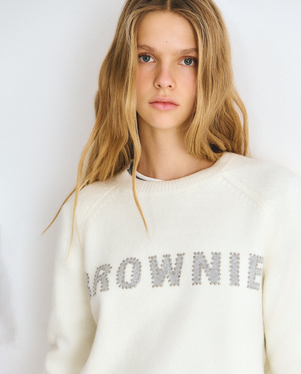 Jersey de mujer con logo brownie - Crudo Crudo-4
