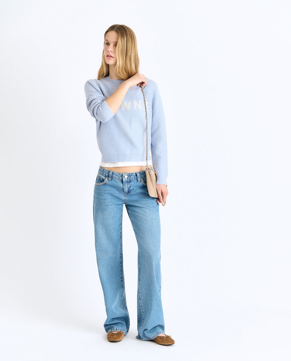 Imagen 3 de Jersey de mujer con logo y lentejuelas - Brownie - Azul Azul