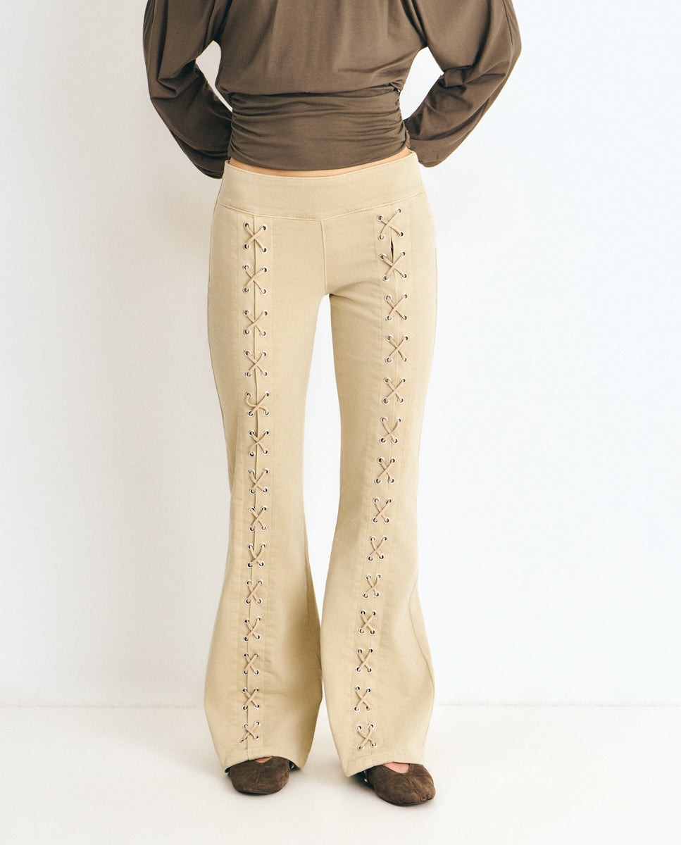 Pantalón de campana de mujer con cordones - Brownie - Arena Arena-3