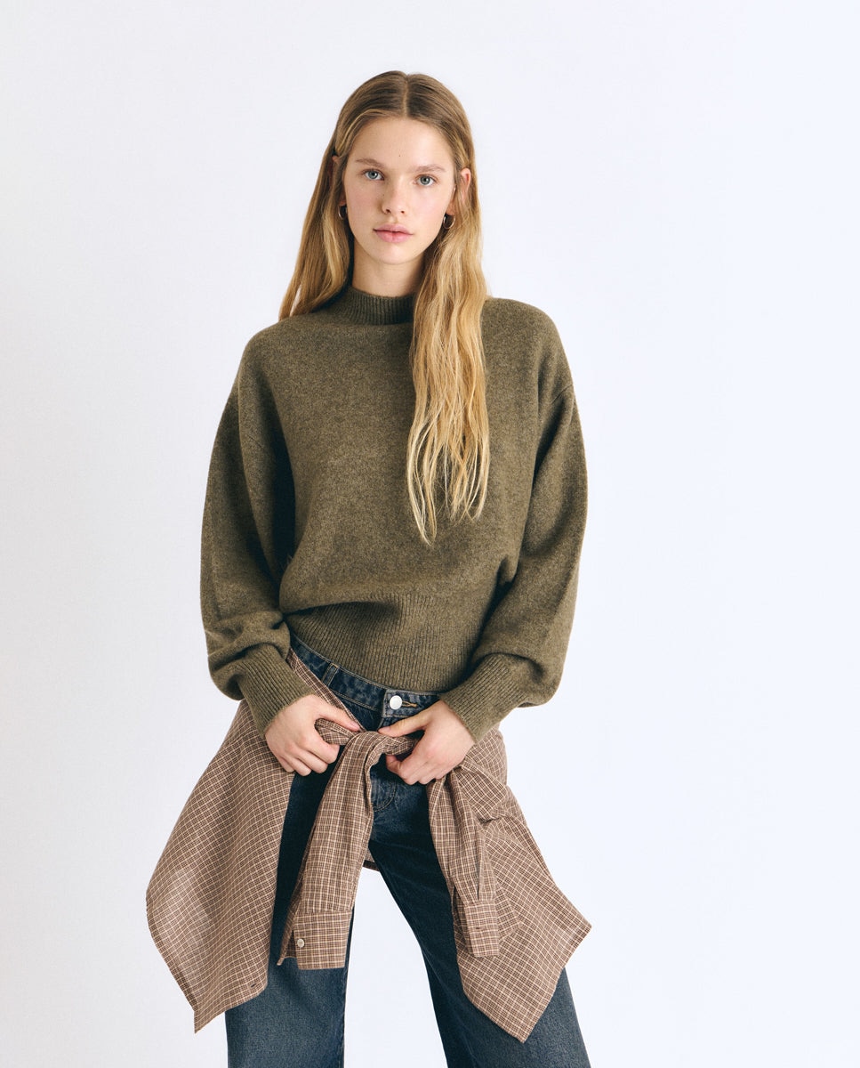 Imagen 1 de Jersey de mujer con de punto Kaki