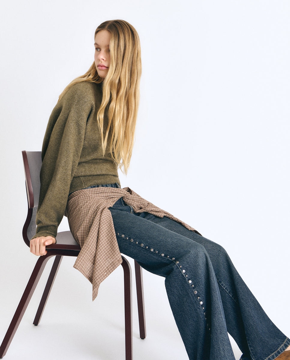 Imagen 3 de Jersey de mujer con de punto - Brownie - Kaki Kaki