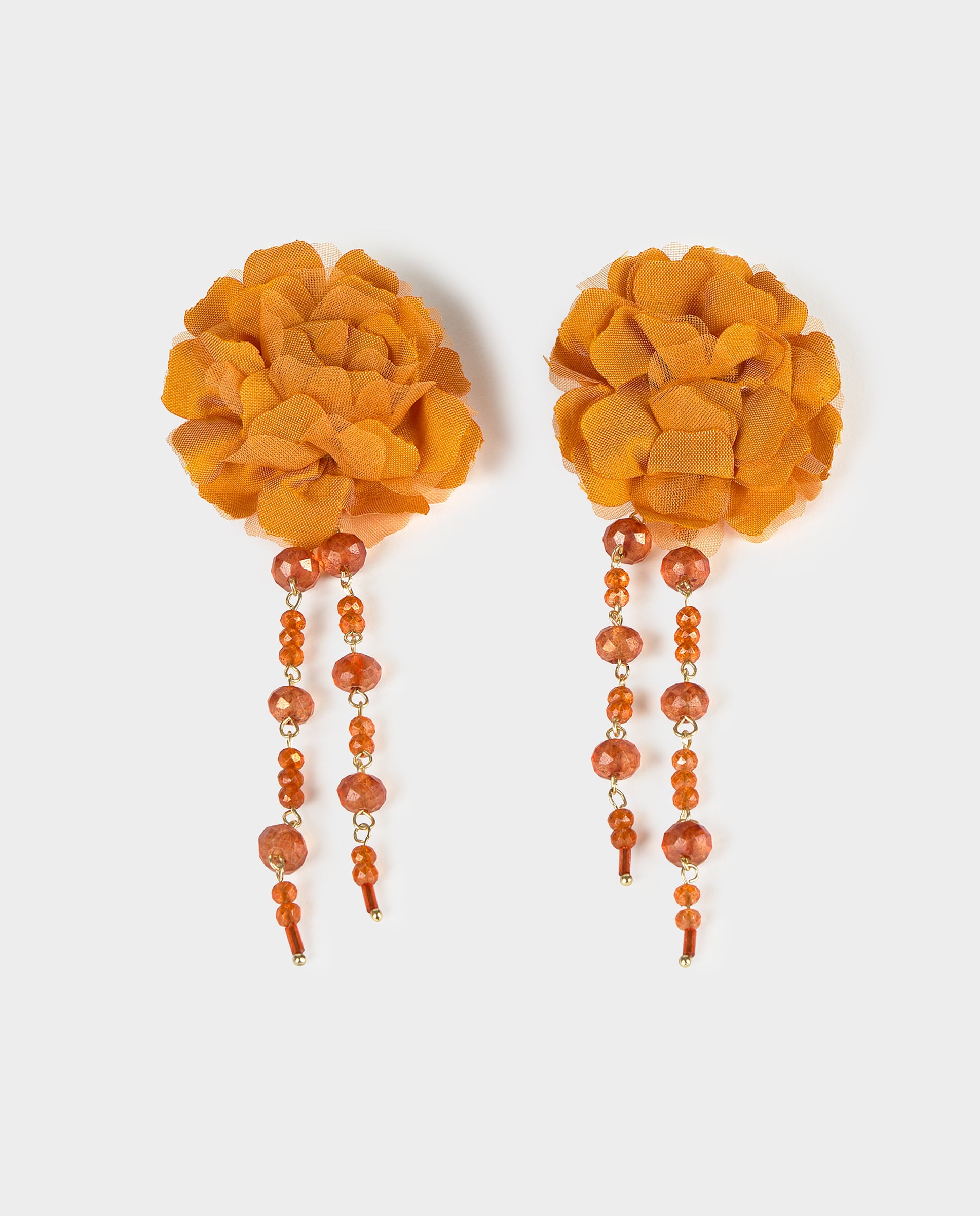 Imagen 3 de Pendientes flores naranjas - Brownie - Naranja Naranja