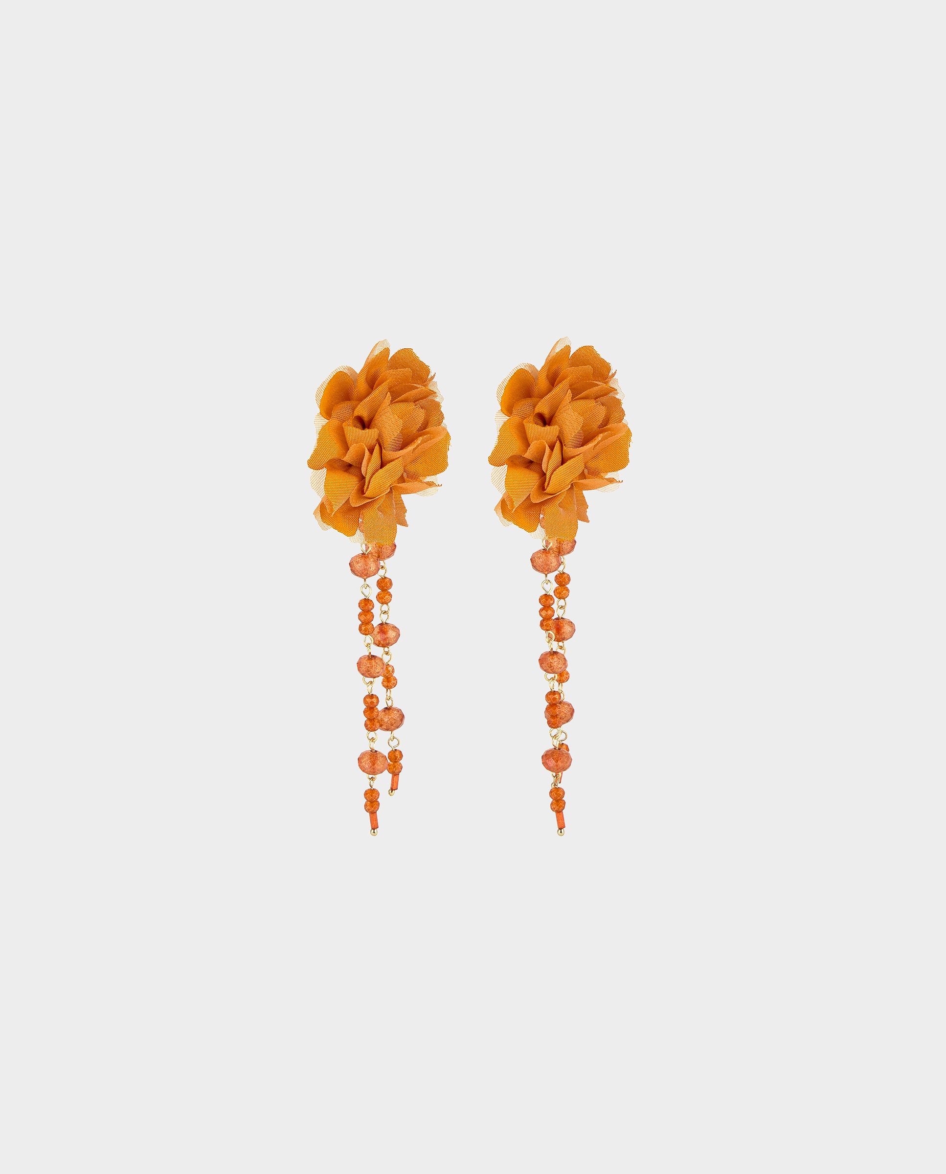 Imagen 4 de Pendientes flores naranjas - Brownie - Naranja Naranja