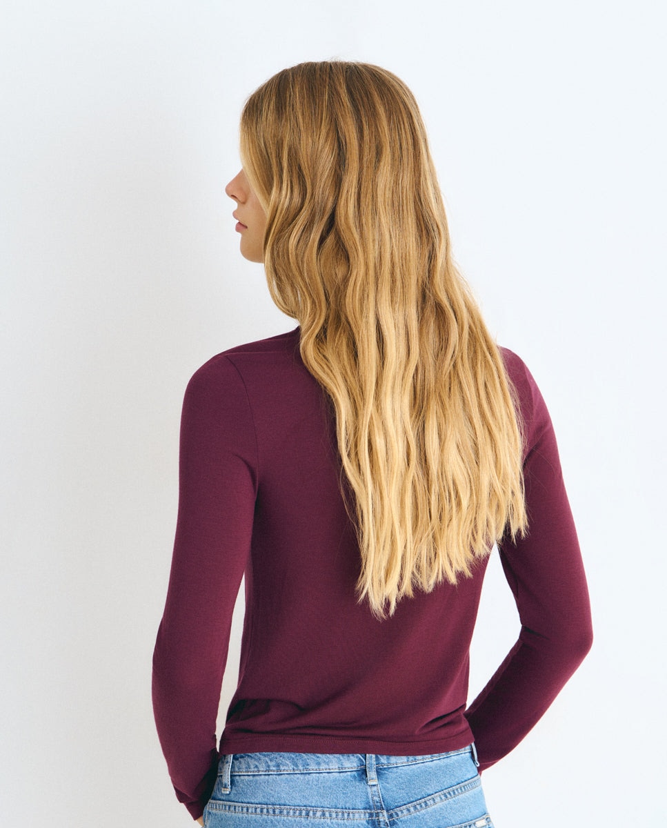 Camiseta de mujer con cut-out delantero - Brownie - Negro Negro-2