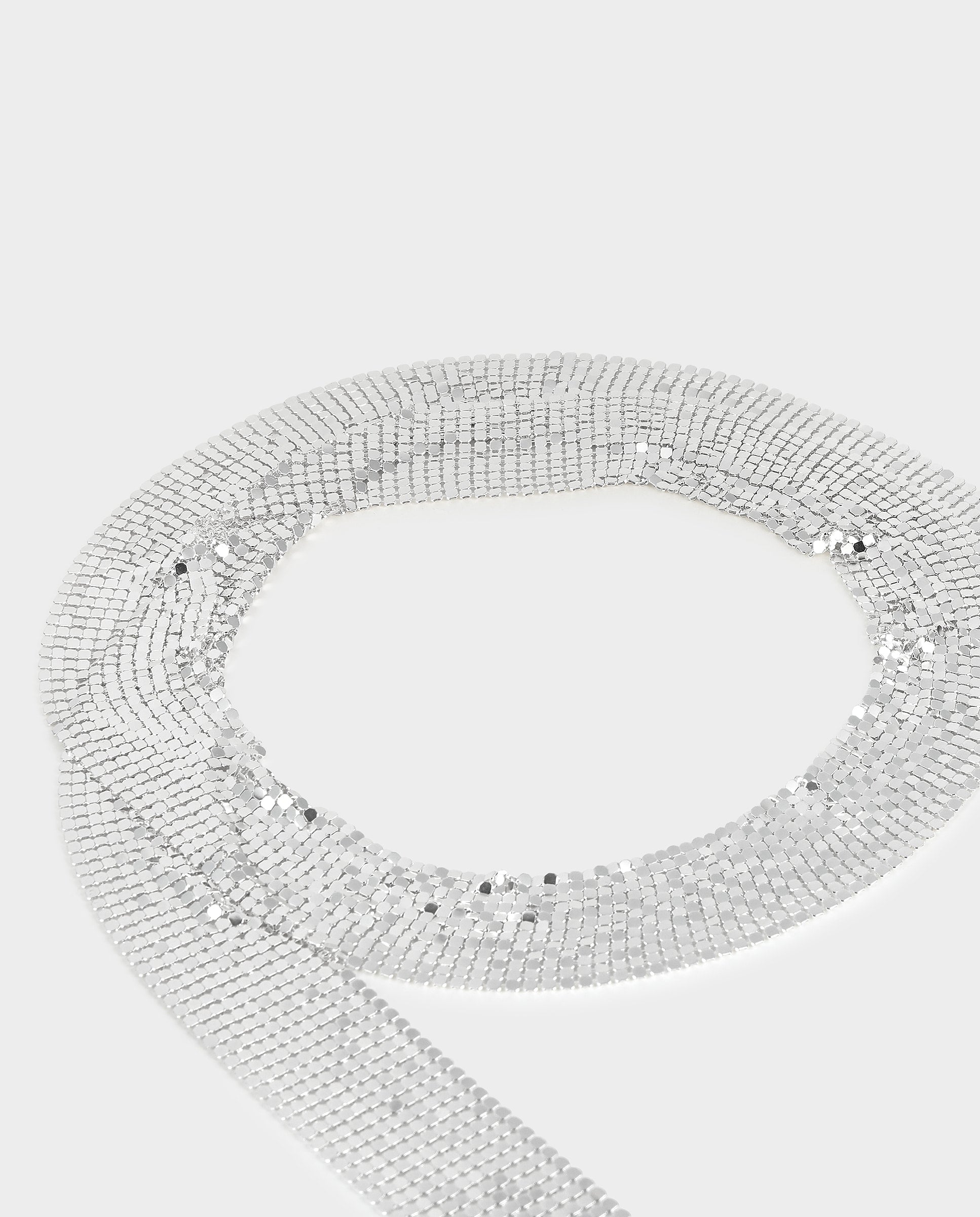 Imagen 5 de Collar malla metálica plateada - Brownie - Plata Plata
