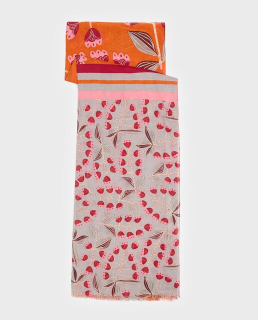 Imagen 0 de Pareo de mujer de algodón con estampado de flores