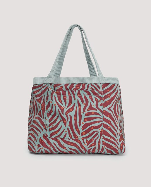 Imagen 0 de Bolso Shopper reversible con estampado animal print