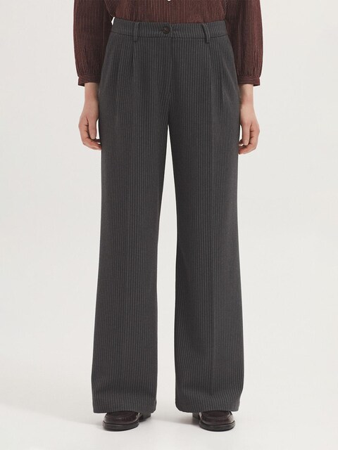 Imagen 0 de Pantalón recto de mujer con raya diplomática y pinzas