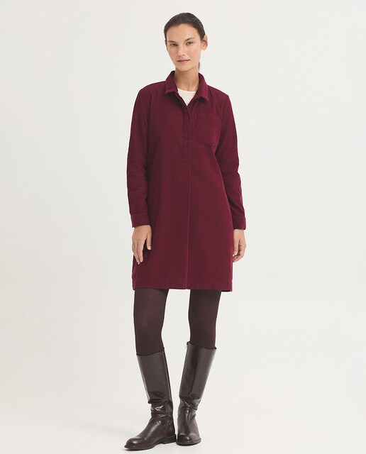 Imagen 0 de Vestido corto estilo camisero con bolsillo