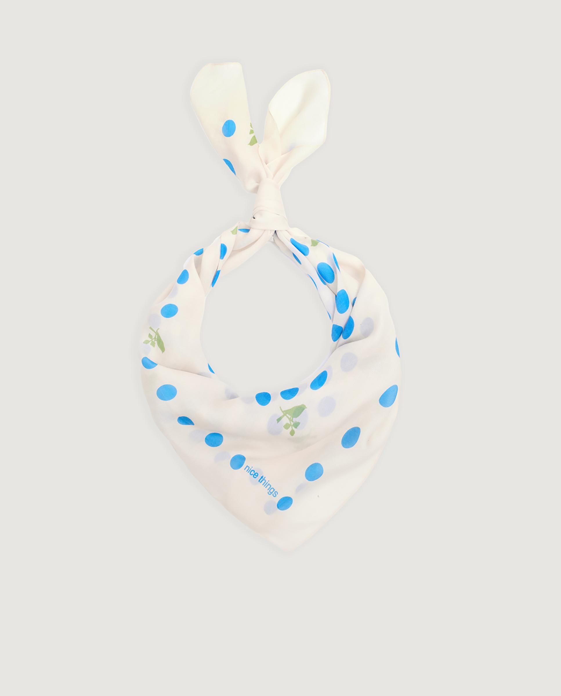 Pañuelo de mujer con lunares - Nice Things - Azul Azul-4