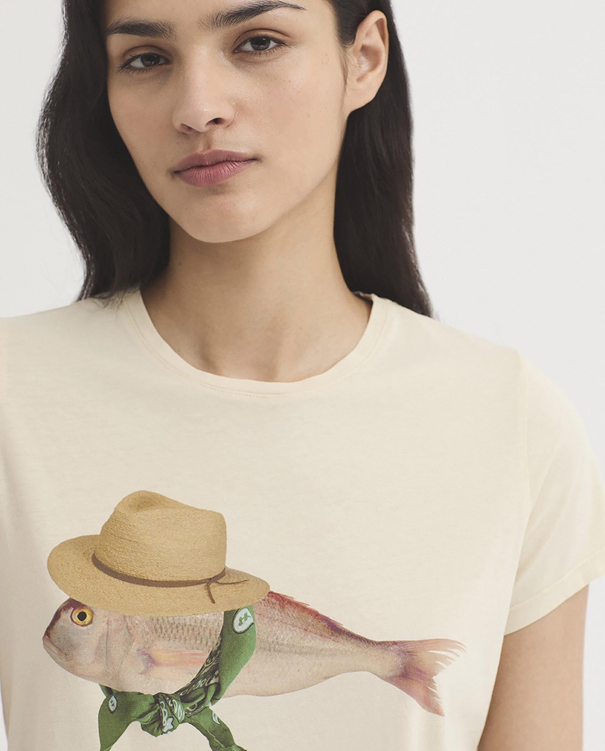 Camiseta de mujer 100% algodón de manga corta - Nice Things - Beige Beige-2