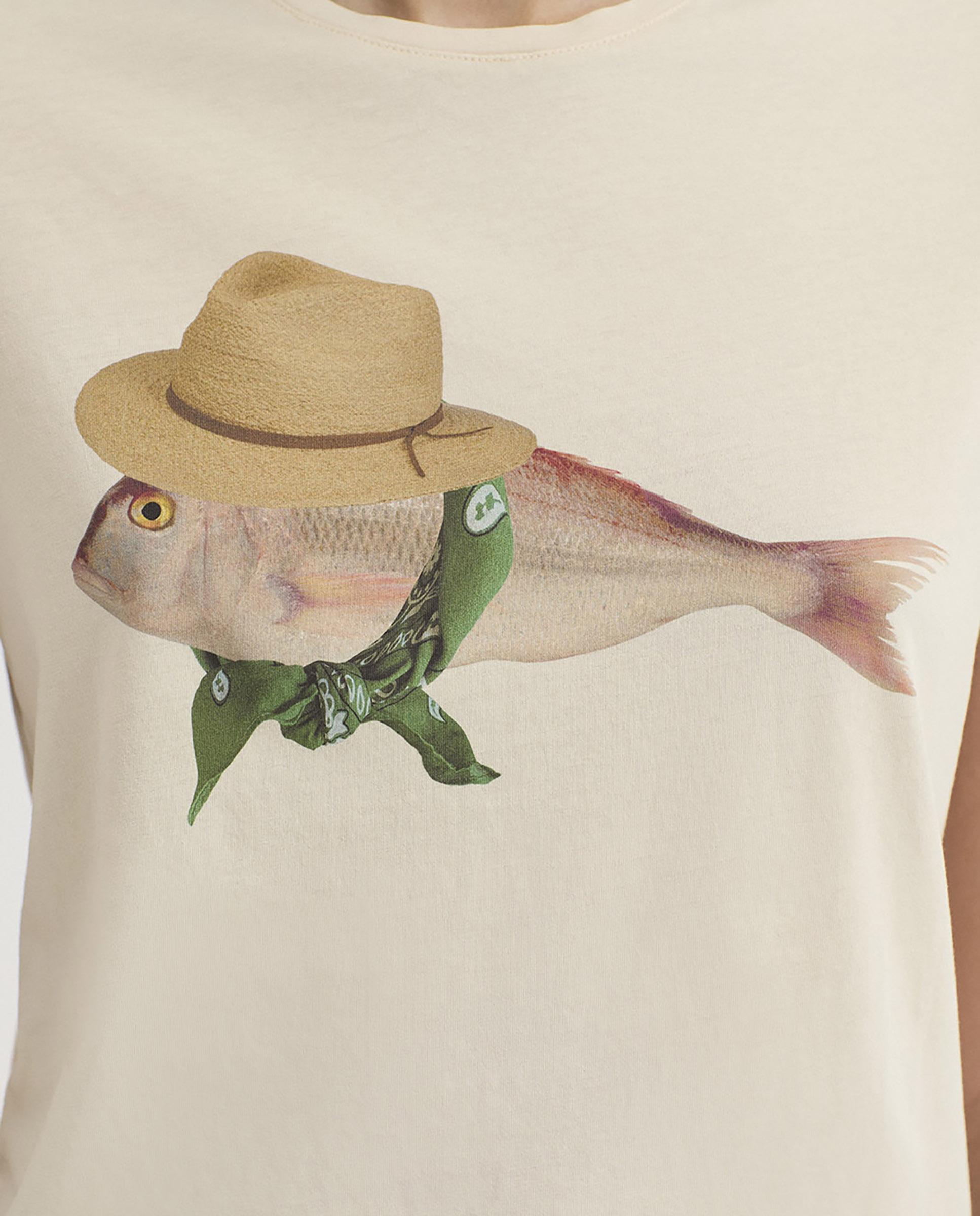 Camiseta de mujer 100% algodón de manga corta - Nice Things - Beige Beige-5
