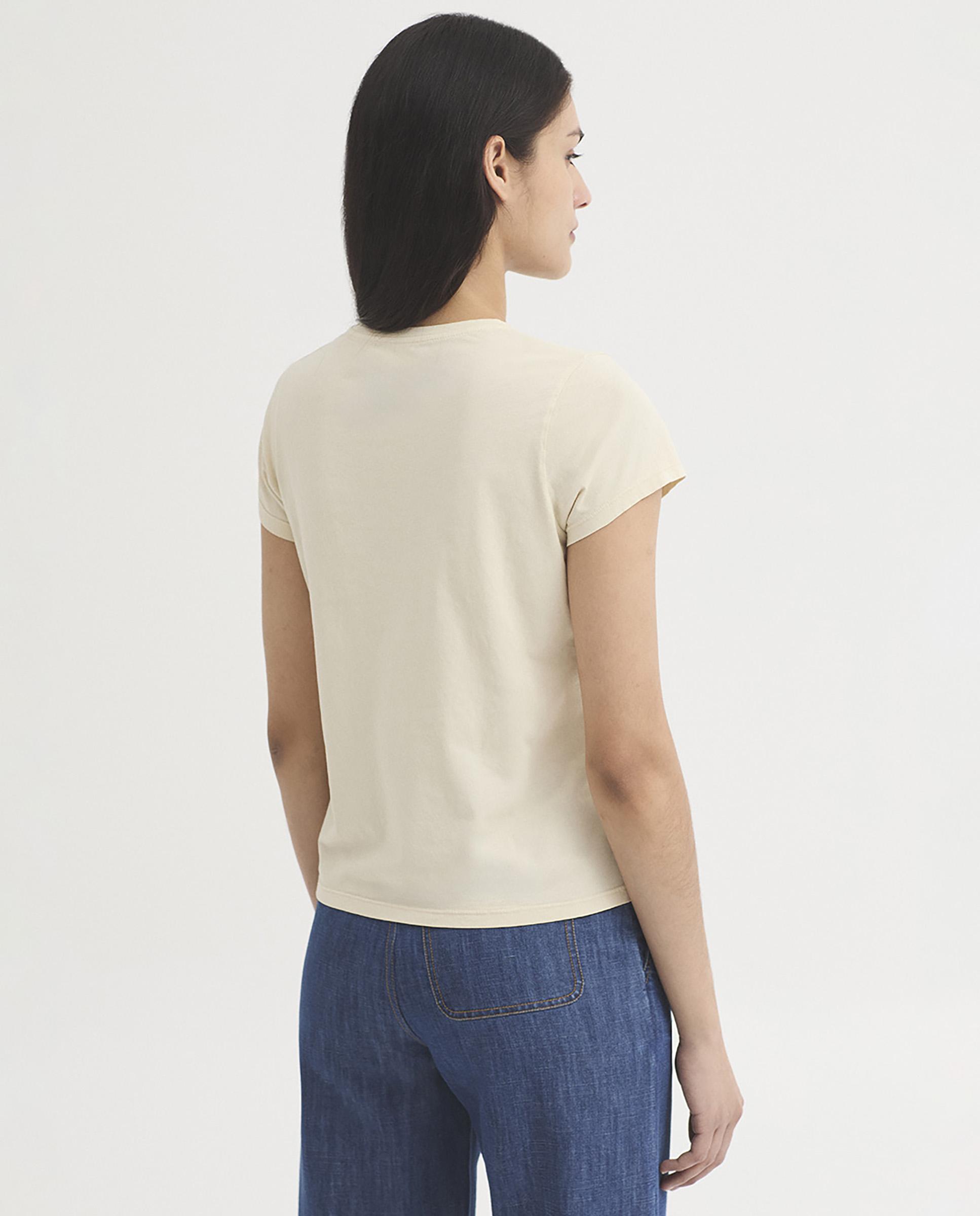 Camiseta de mujer 100% algodón de manga corta - Nice Things - Beige Beige-3