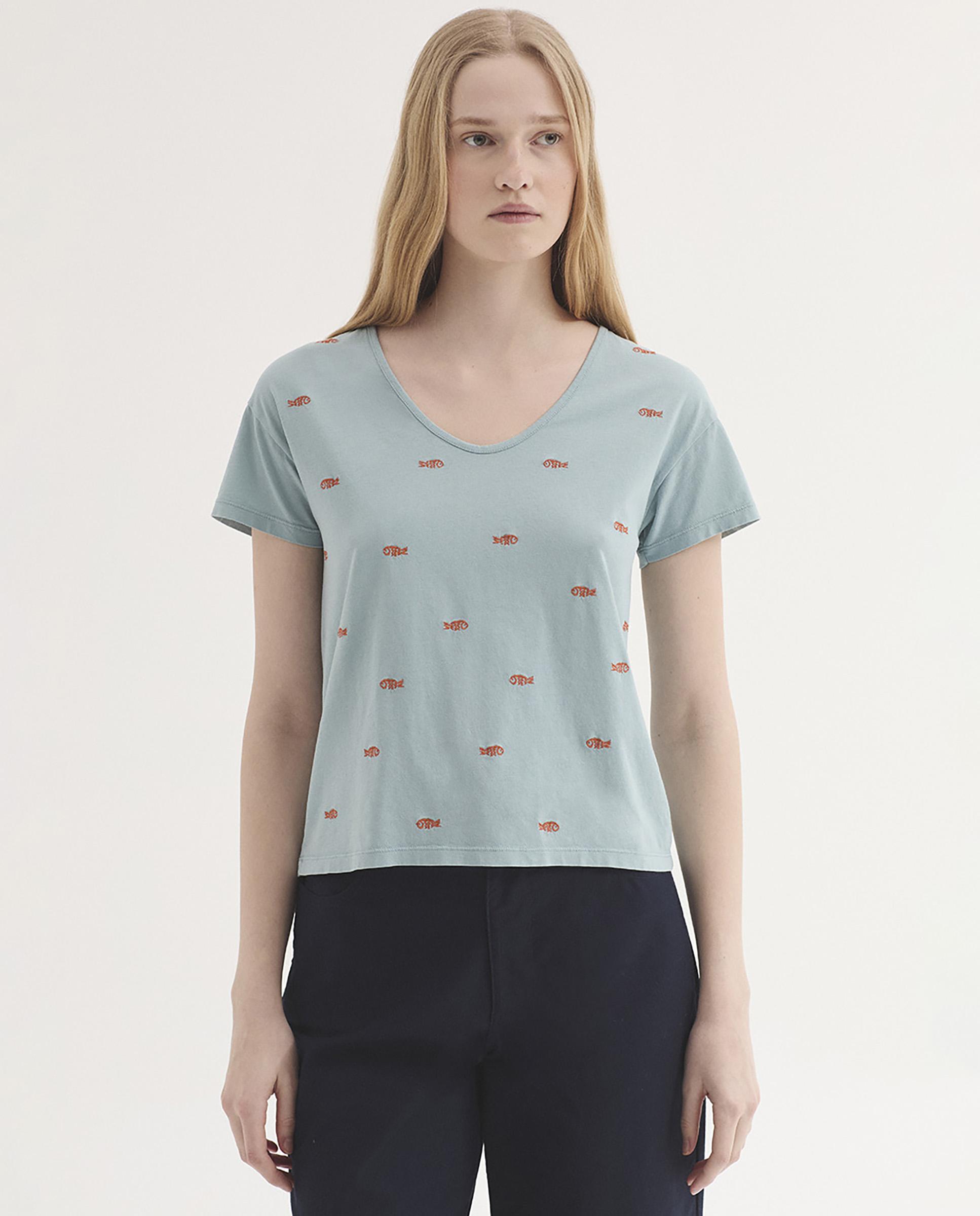 Nice Things - Camiseta de mujer 100% algodón con estampados.