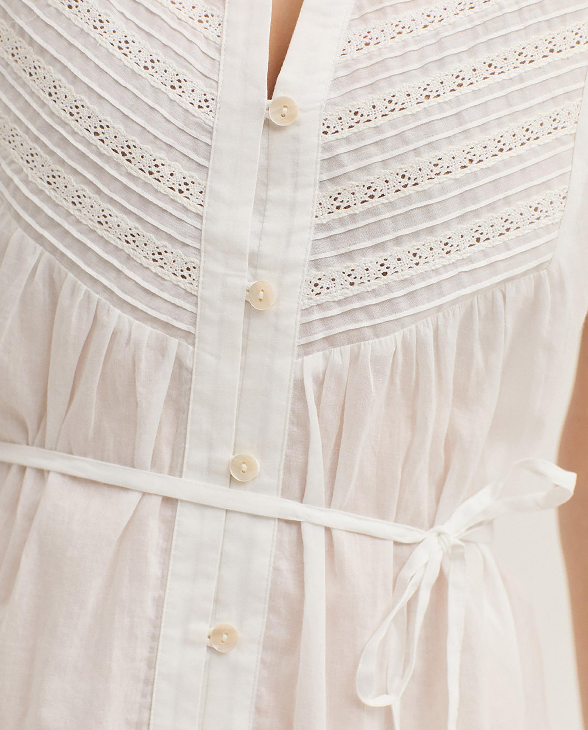 Camisa de mujer 100% algodón sin mangas - Nice Things - Blanco Blanco-4