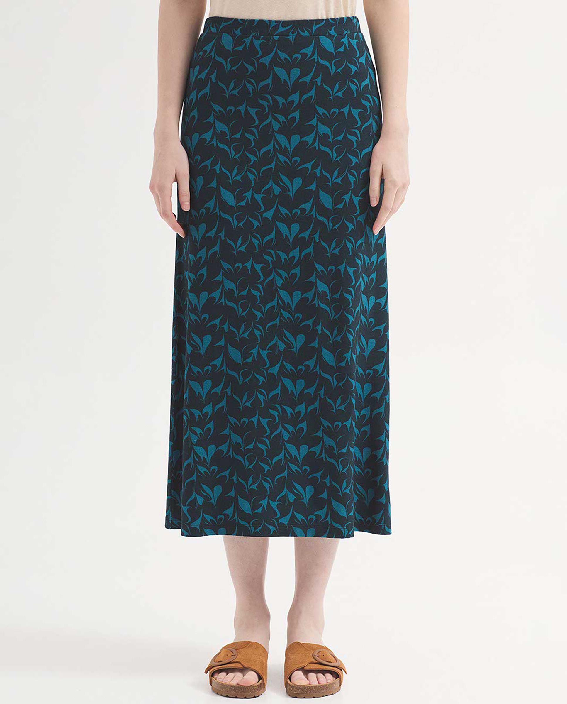 Nice Things - Falda midi con estampados a tono.